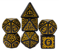 Cryptic Knots Golden Cuirass Poly 7 Dice Set