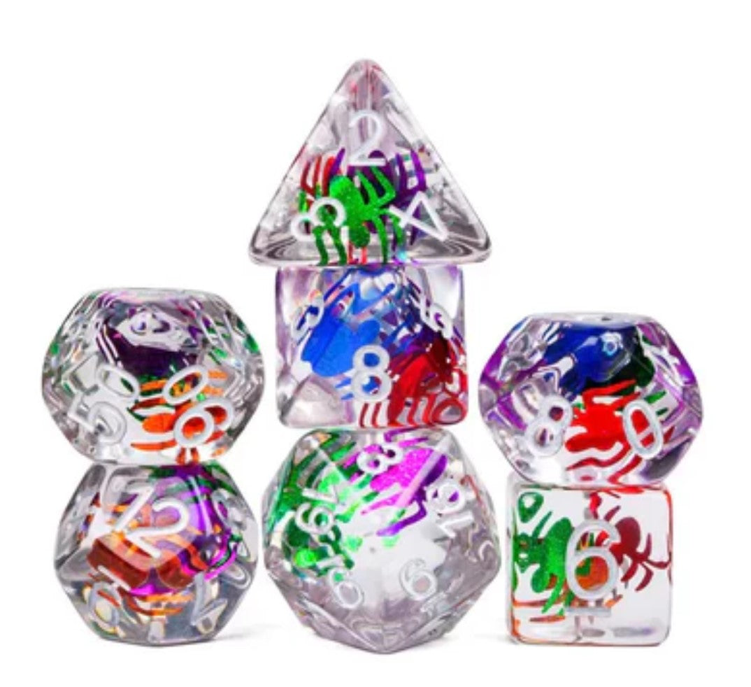 Spider Swarm Poly 7 Dice Set