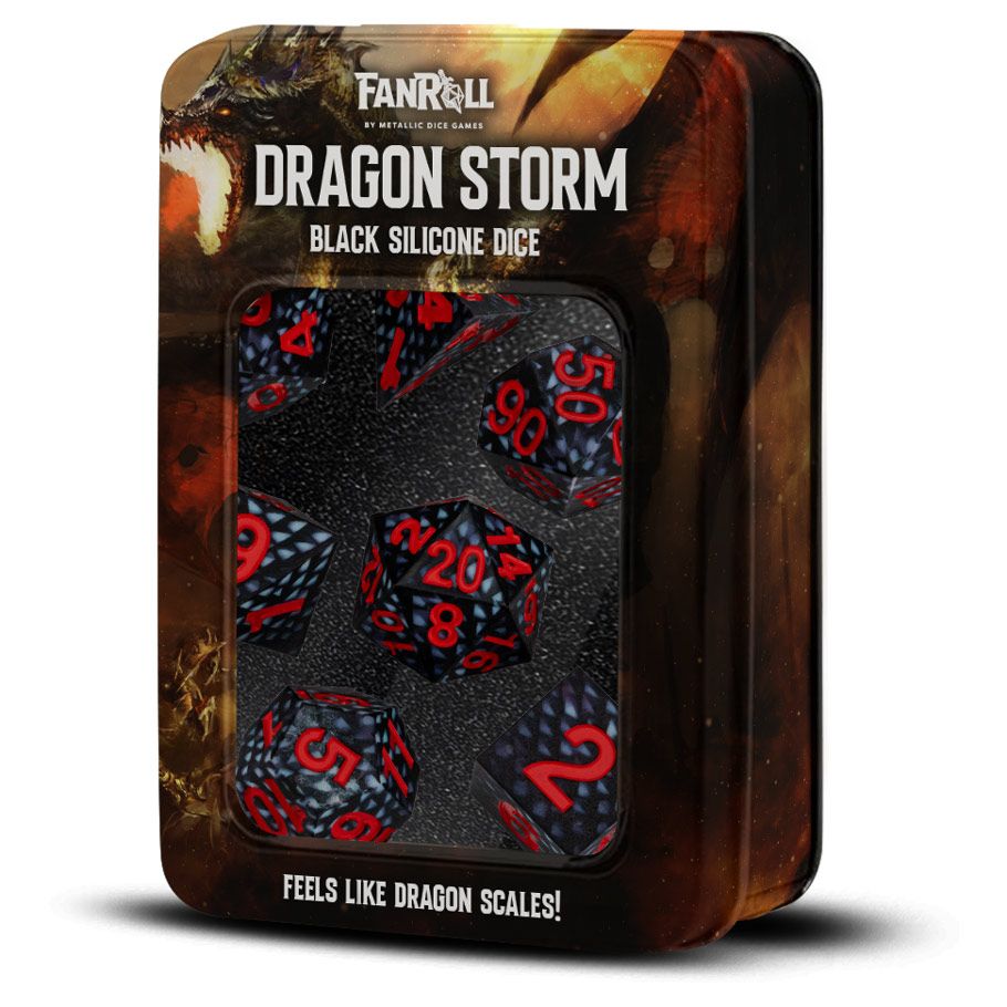 Dragon Storm: Black Dragon Scales: Poly 7 Dice Set