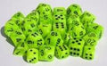 D6 12mm Vortex Bright Green with Black