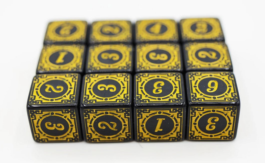 Magic Burst Yellow 12 d6 Dice Set