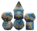 Denim Swirls Poly 7 Dice Set