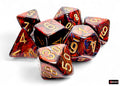Scarab Mega-hedral Blue Blood/gold 7-Die Set