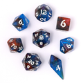 Wyrmforged Rollers - Rounded Edge 8 Piece Polyhedral Dice set-Mystic Nebula