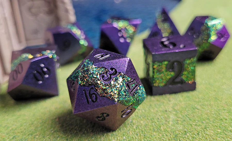 Brilliant Expanse Poly 7 Metal Dice Set