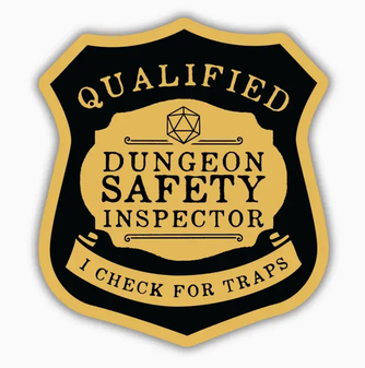 Dungeon Safety Inspector Sticker
