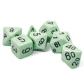 Opaque Pastel Green/black Poly 7 Set