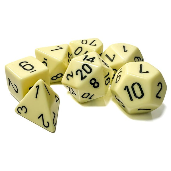 Opaque Pastel Yellow/black Poly 7 Set