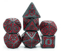 Huge Black Castle Poly 7 Dice Set