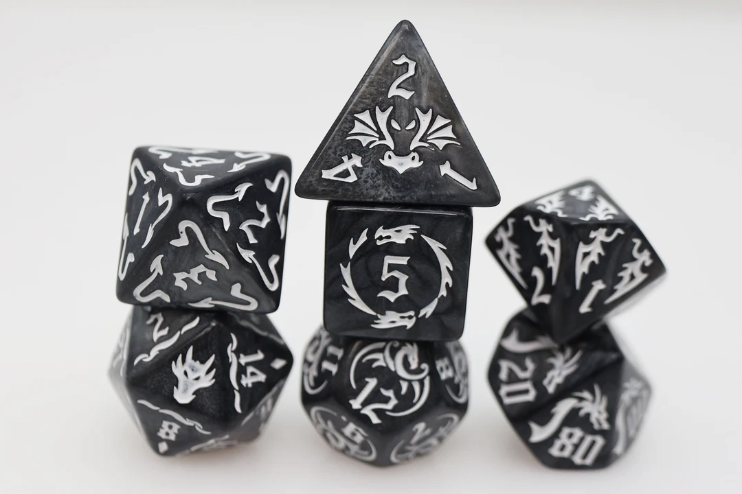 Drake's Flight: Nightmare Poly 7 Dice Set
