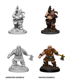 D&D Minis: W6 Male Dwarf Barbarian